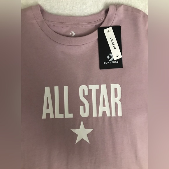 Converse All Star
Loose fit Tee
Color: 66 pink 
Size: Small
NWT - Picture 2 of 4